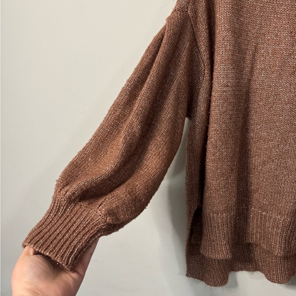 Ava & Viv - Oversized Cozy Brown Knit Sweater - Picture 4 of 11